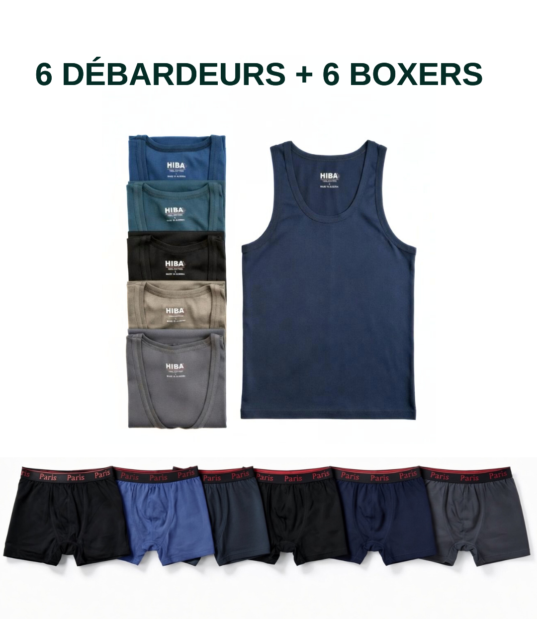 PACK DEBARDEURS ET BOXERS