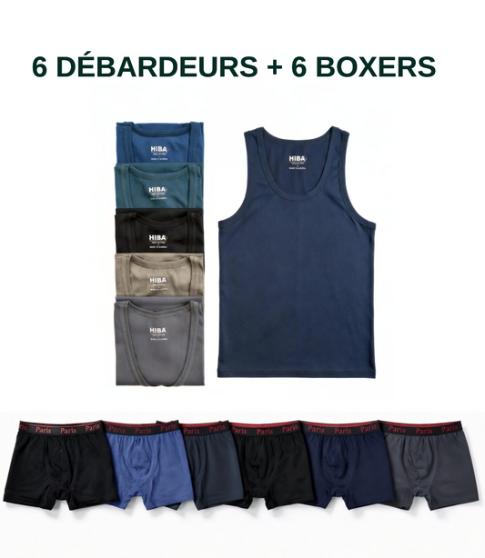PACK DEBARDEURS ET BOXERS