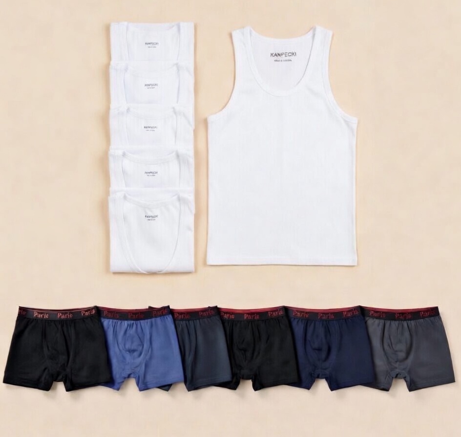 PACK DEBARDEURS ET BOXERS